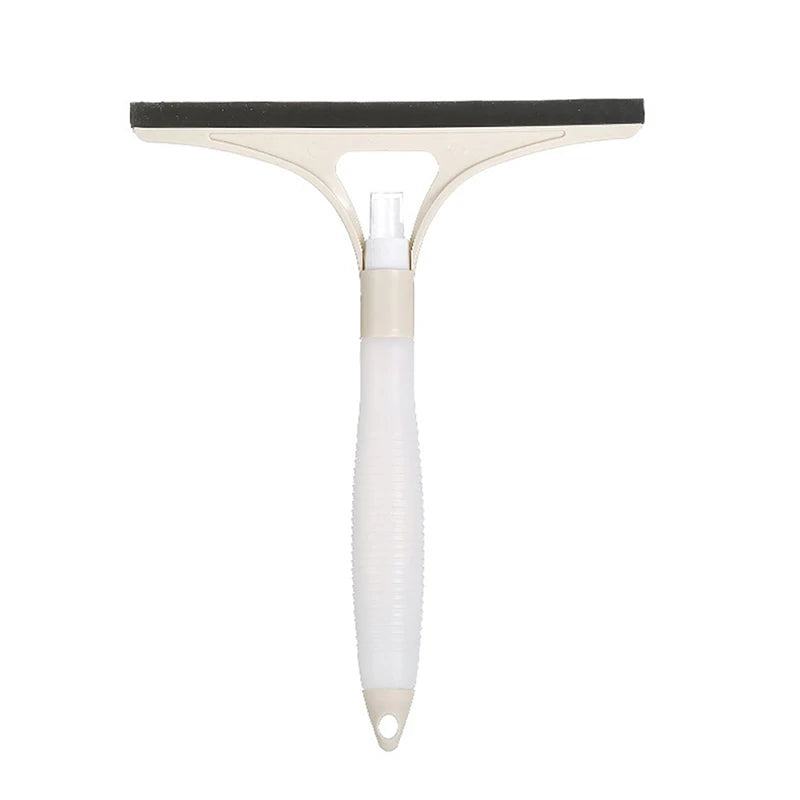 Broom Carpet Rake with Squeegee Long Handle for Pet Hair Fur Remover Broom for Fluff Carpet Hardwood Floor No Scratch