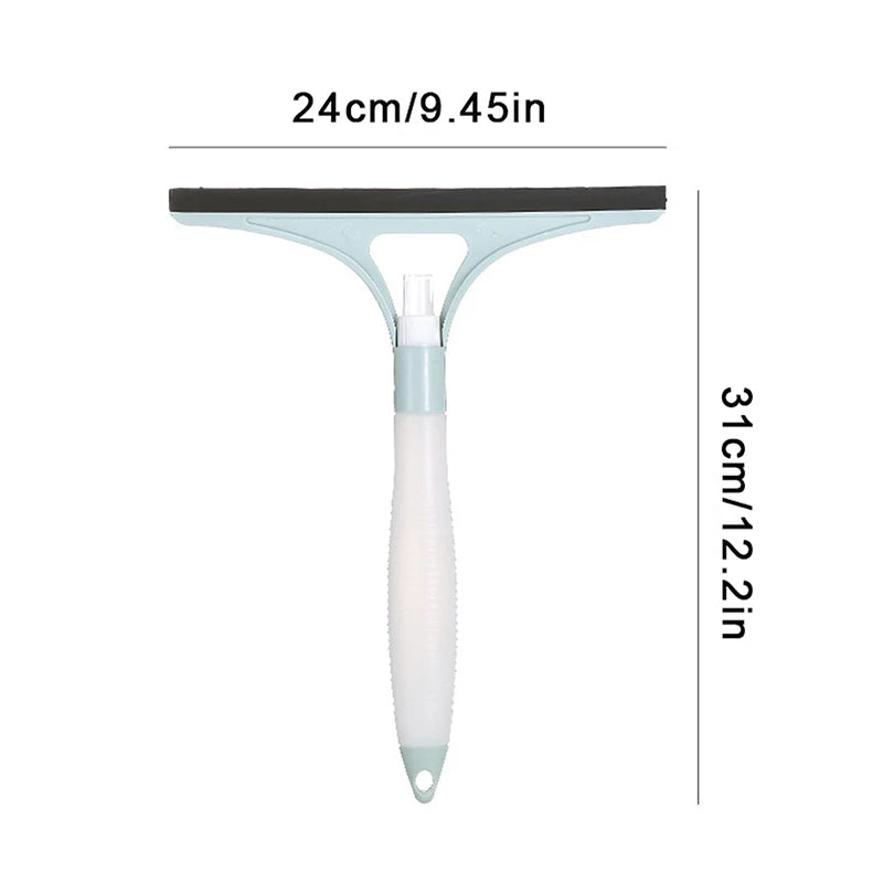 Broom Carpet Rake with Squeegee Long Handle for Pet Hair Fur Remover Broom for Fluff Carpet Hardwood Floor No Scratch