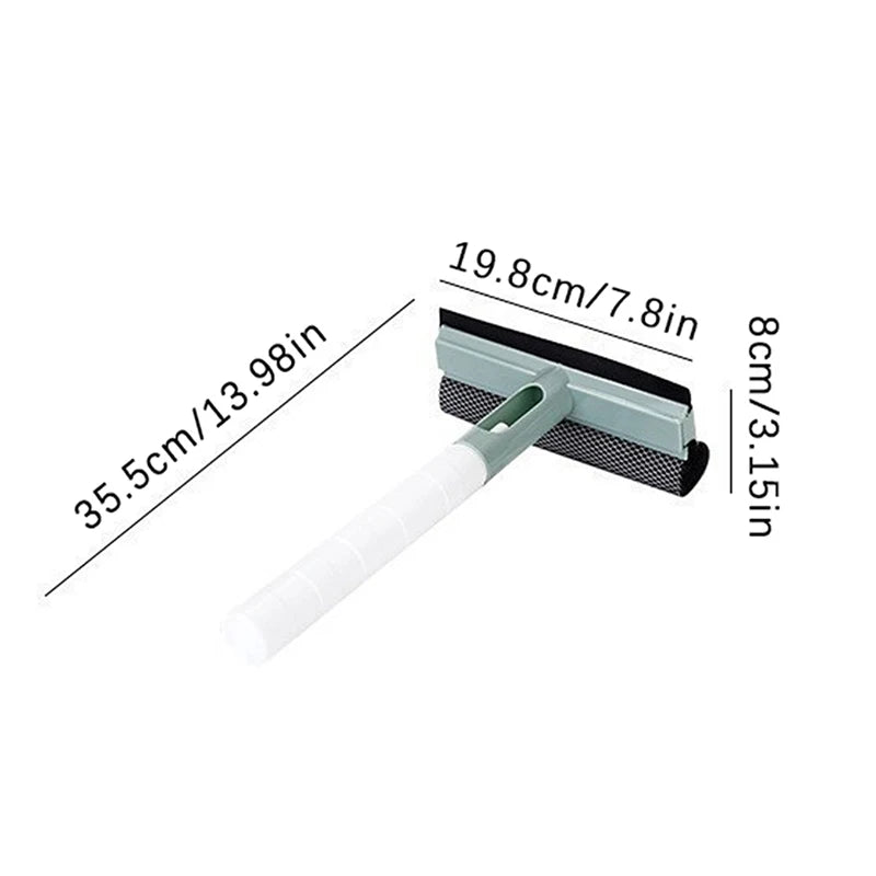 Broom Carpet Rake with Squeegee Long Handle for Pet Hair Fur Remover Broom for Fluff Carpet Hardwood Floor No Scratch